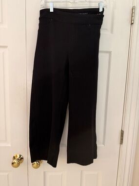 Chico's Black Pull-On Wide-Leg Crop Pants